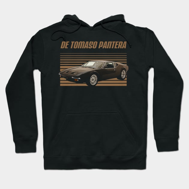 De Tomaso Pantera 1970 Awesome Automobile Hoodie by NinaMcconnell